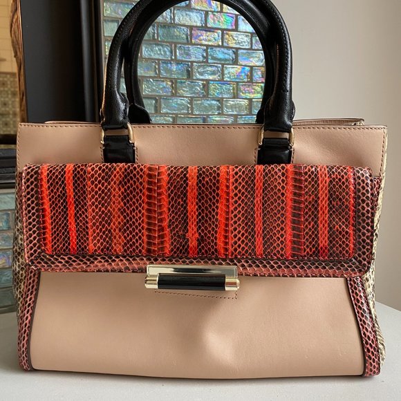 BUNDLE- DVF Black Python Shoulder Bag & Tote! - Picture 7 of 13